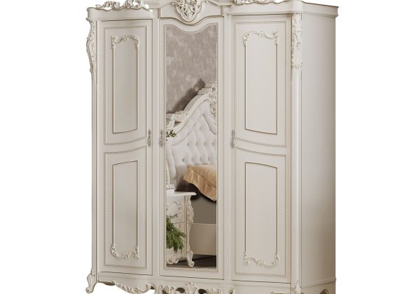 Спальня Джоконда (кровать 1,6 м.; шкаф 3-х дв.; туалетный стол) крем