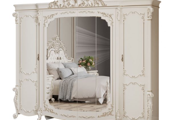Спальня Венеция Стайл (кровать 1.8 м.; шкаф 6-ти дв.; туалетный стол) крем