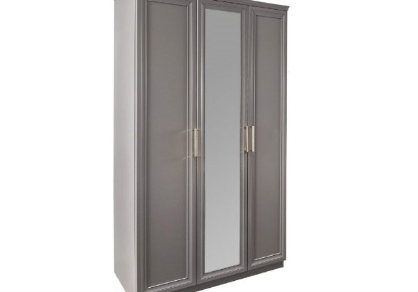 Спальня Мокко 3-ств., 1,6 м. (комод/зеркало) серый камень