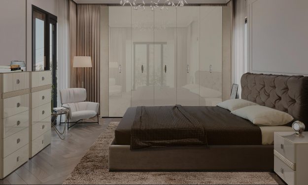 Спальня Paradise (кровать 1,6 м.; шкаф 5-ти дв.; комод) слоновая кость