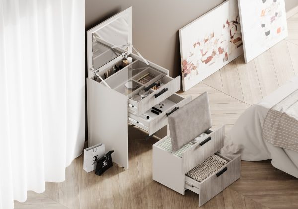 Стол трансформер косметический Беллуччи (кашемир)